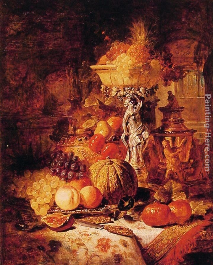 George Lance Still life with fruit